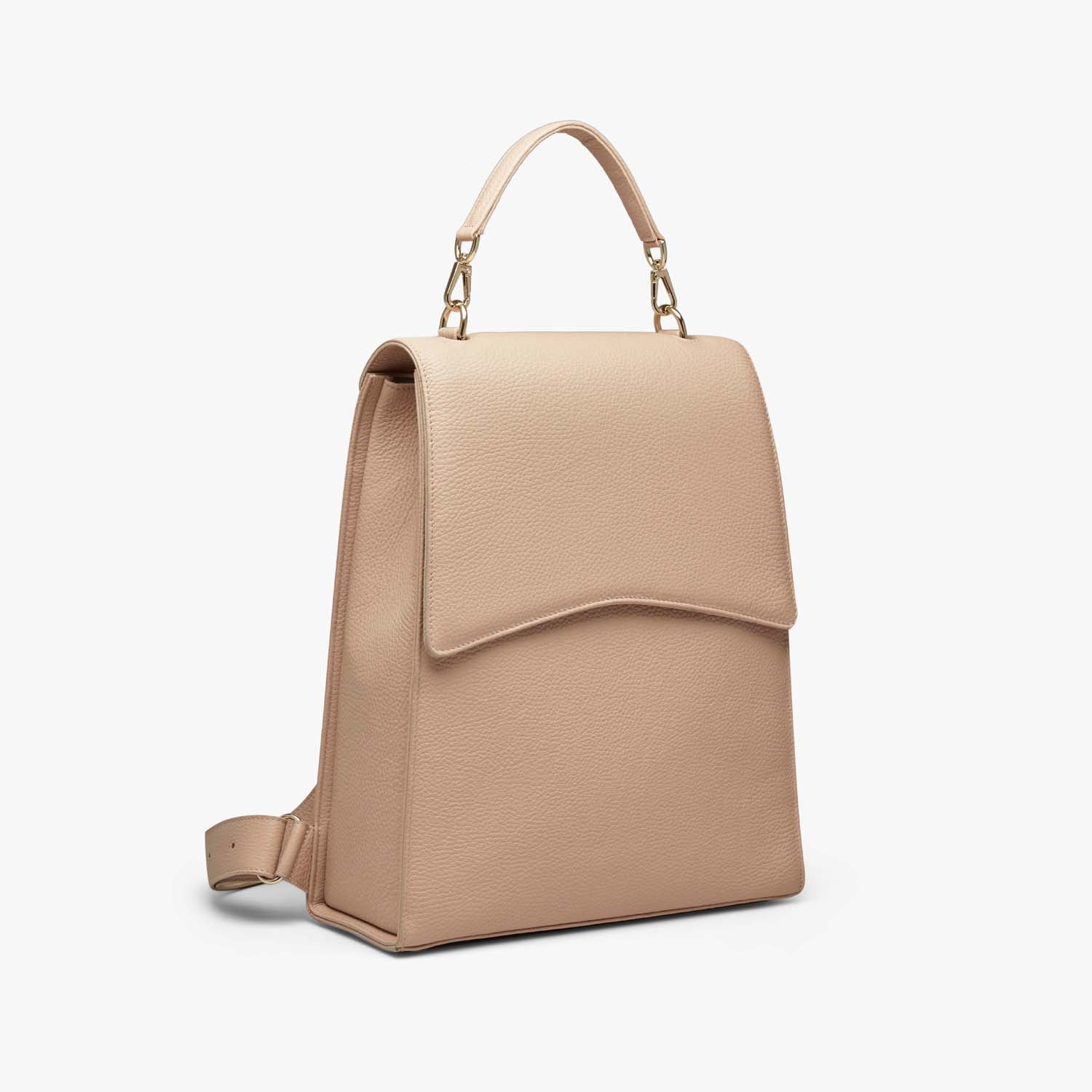 Beige leather clearance backpack